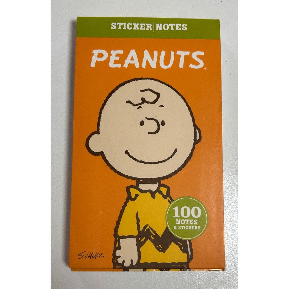 Hallmark Charlie Brown Peanuts Sticker Notes Paper OS Orange New Retro Aesthetic